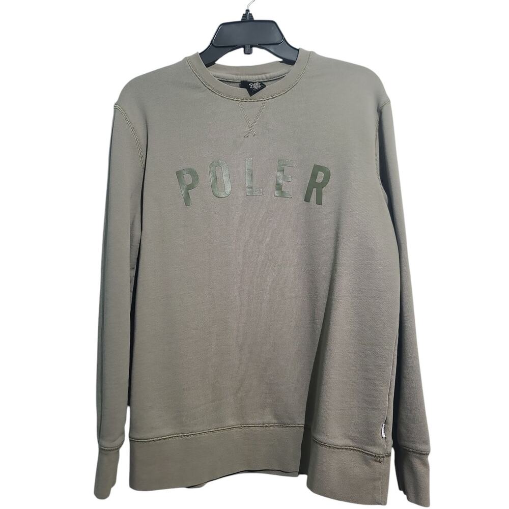 Poler Stuff State Crew Olive Size Medium - image 1